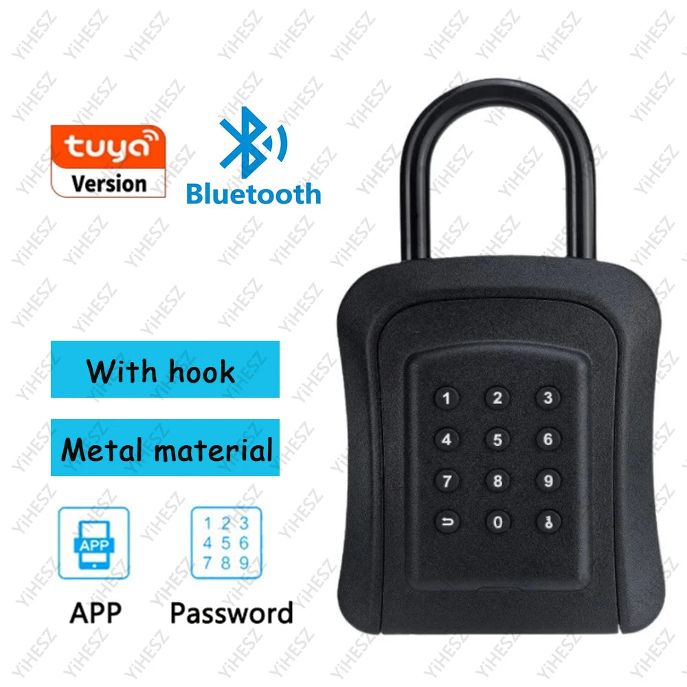 Tuya/TTlock Smart Password Key Box – Outdoor IP65 Waterproof Anti-Theft Wall Mount Security Safe in ABS/Metal