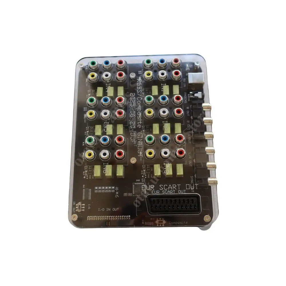 2025 6-in-1 RGBS Video Distributor Switcher – SCART Auto RGBS Converter Board for MD/PS/PS2/PS3/DC/SFC Retro Consoles