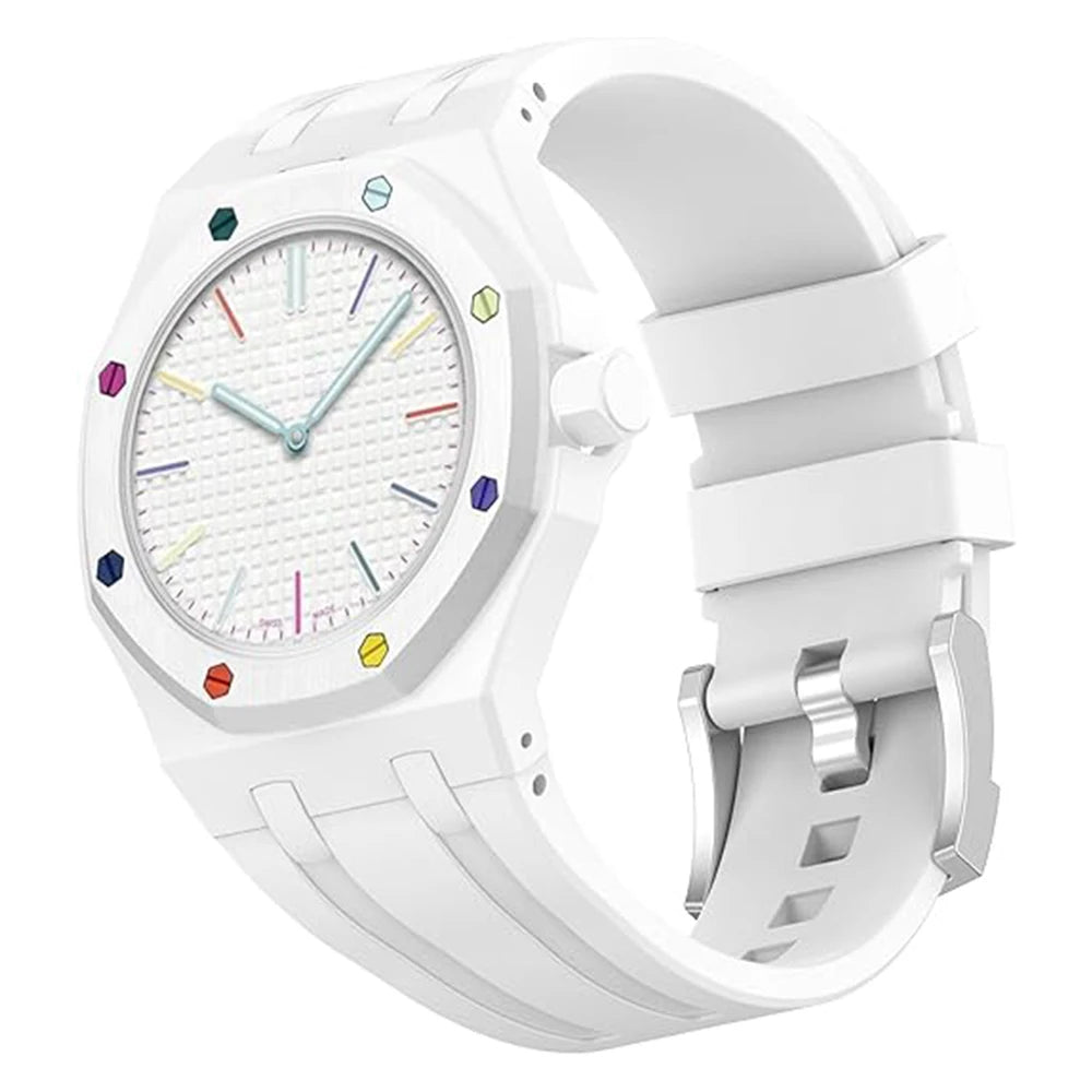 PC Watch Case & Silicone Strap - Wristwatch Modification Accessories for Swatch & AP Royal Oak Style Watches