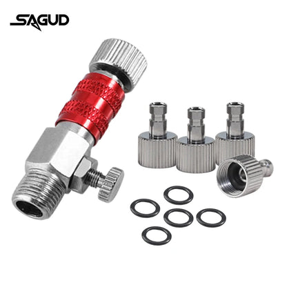 SAGUD Airbrush Quick Disconnect Kit – 1/8" Quick Release Fitting Adapter with 4 Extra Connectors for Hose & Airbrush Parts