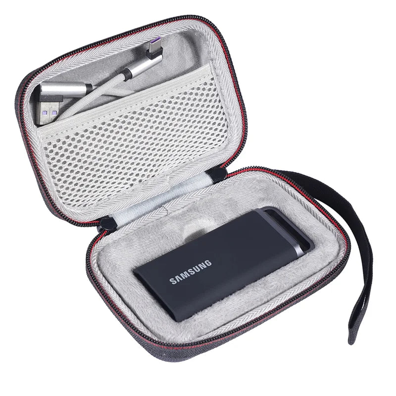 Portable SSD Travel Case - Shockproof Protective Storage Bag for Samsung T5 EVO External Solid State Drive