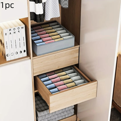 24-Compartment Foldable Drawer Organizer – Fabric Storage Box for Underwear, Socks & Ties Closet Organization System