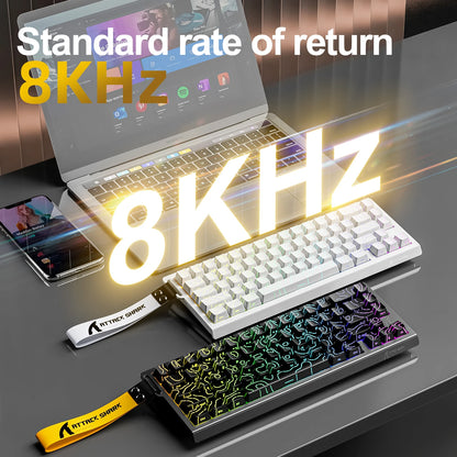 X68HE Attack Shark Magnetic Mechanical Gaming Keyboard – Wired Pro Gaming with 0.01mm Rapid Trigger, 8000Hz, SOCD/Rs 0.125ms