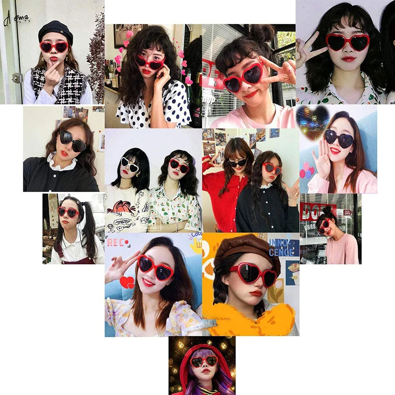 Women’s Fashion Heart-Shaped Glasses Watch - Nighttime Light Diffraction to Heart Shape, Stylish Female Sunglasses