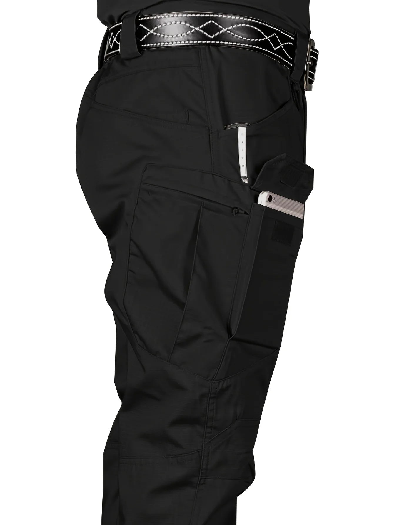 Men's Outdoor Tactical Pants — Multi-Pocket, Water-Repellent, Wear-Resistant Hiking & Sweatpants