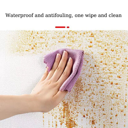 50cm x 10m Linen 3D Foam Self-Adhesive PVC Wallpaper - Solid Color, Thickened Waterproof Wall Stickers for Renovation