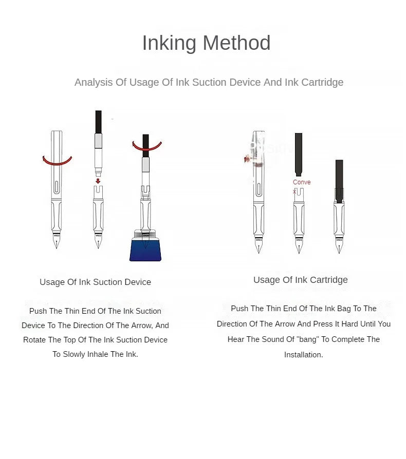 Luxury JinHao 9019 Dadao Fountain Pen – Transparent Acrylic Spin Design, 40mm Nib for Office & School Writing Supplies