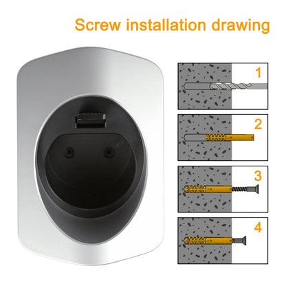 Peocke EV Charger Holder – Type 2/Type 1 Connector Socket Plug Wallbox Charging Cable Bracket for Extra Protection