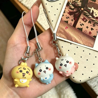 Kawaii Mini Resin Pendant Keychain - Cute Baby Outfit Phone Lanyard and Bag Charm for Girls