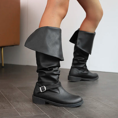 Medieval Leather Boots – Jack Sparrow Renaissance Half-Haddock Shoes, LARP Pirate Warrior Vintage Jackboots for Adults