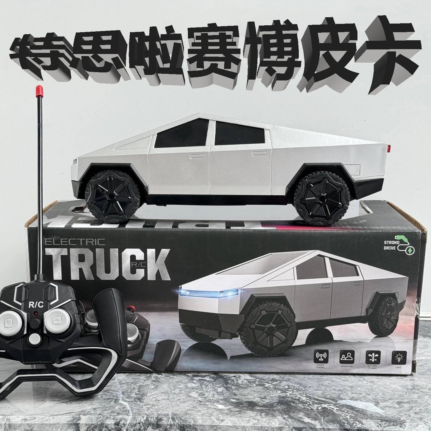 Tesla Pickup RC Car Model | Drop-Resistant Simulation Toy with Color Box for Kids & Christmas Gifts