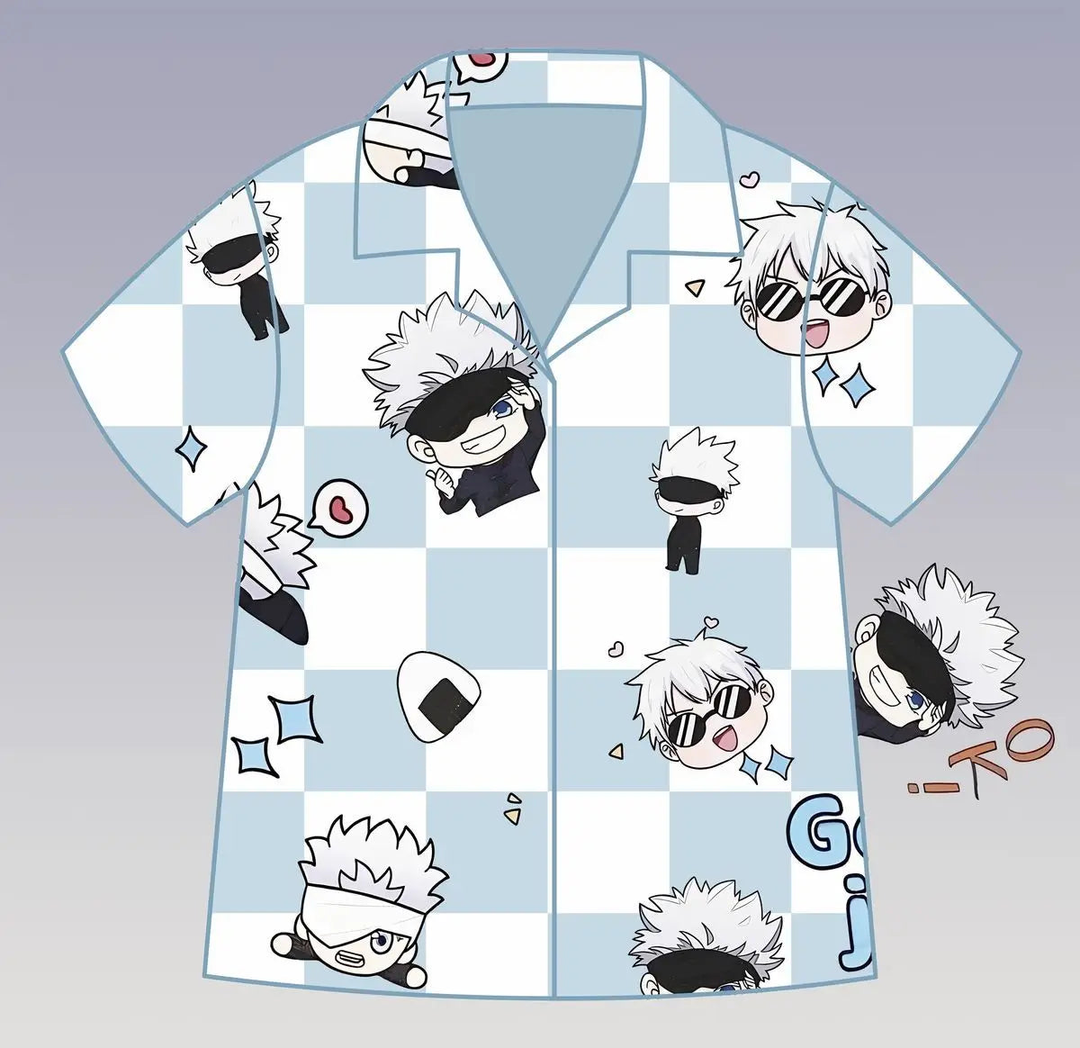 Jujutsu Kaisen Gojo Satoru Anime Pajamas Set – Cute Spring & Summer Couples Homewear, Birthday Gift