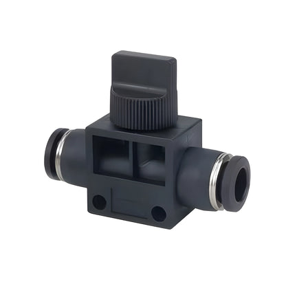 High Quality Pneumatic Air Tube Quick Connector Fitting – Black PU/PE/NY Pipe Fittings 3–16mm Industrial Hose Adapter Set