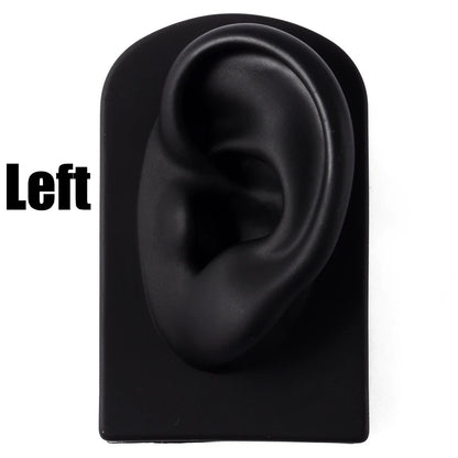 Soft Silicone Ear Nose Mouth Practice Model – Tattoo & Piercing Jewelry Display Stand with Acrylic Earring Holder Kit for Training & Showcase