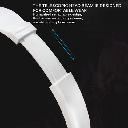 Wired 3.5mm Bass Stereo Headphones – Foldable with Microphone, Adjustable for PC, MP3 & Mobile Devices