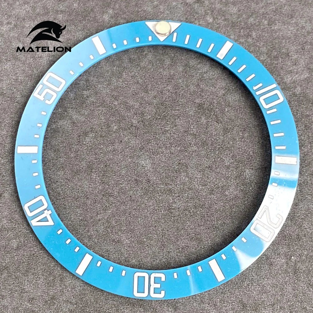 MATELION 38mm Ceramic Bezel Insert — Alloy Watch Ring for 40mm NH35/NH34 GMT Diving Watches
