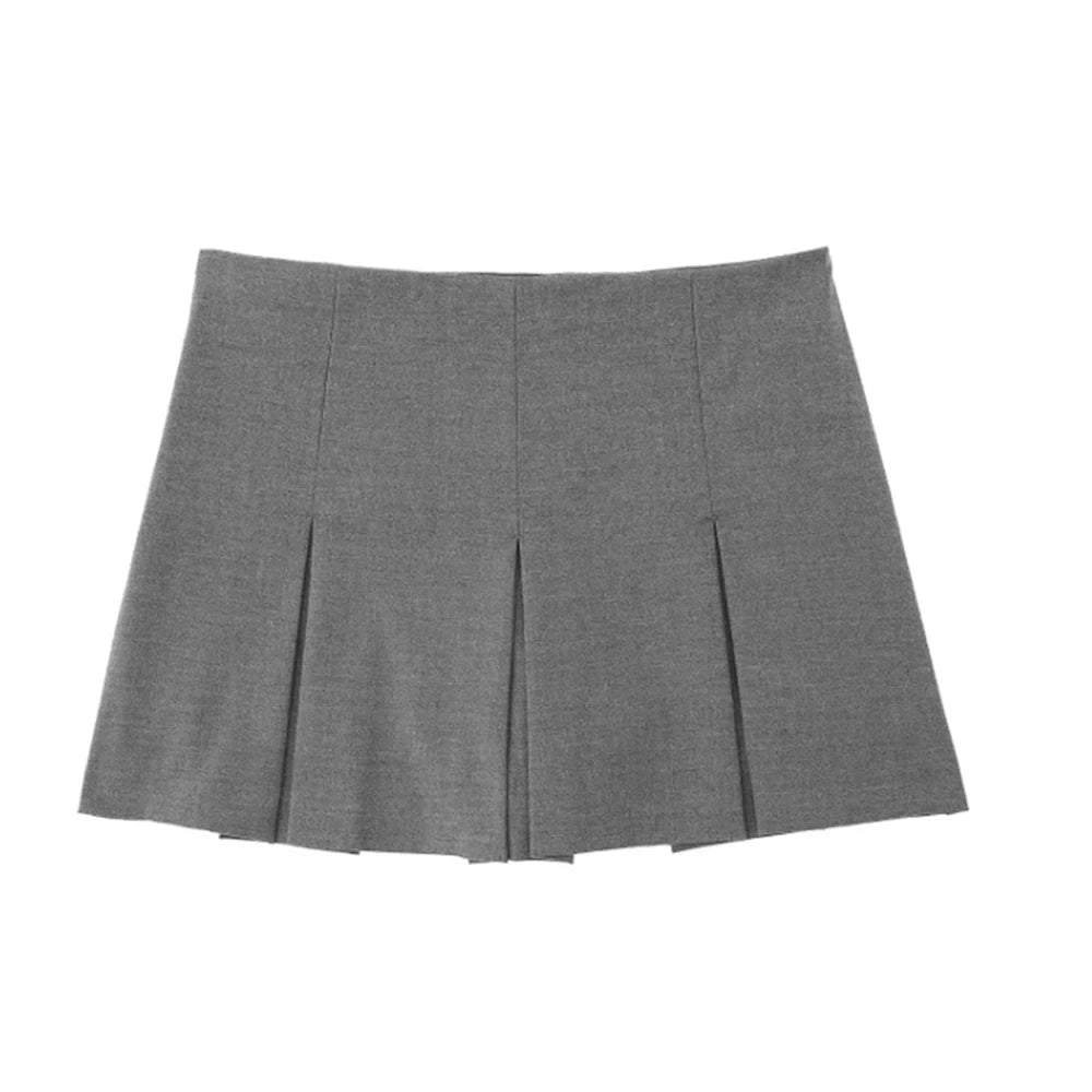 MUJER 2025 Women’s High Waist Pleated Mini Skort Shorts — Summer Basic Casual Holiday Shorts