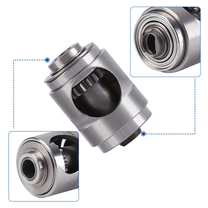 AZDENT Dental Low Speed Handpiece 1:1 Contra Angle – Push Button for ø2.35mm CA Burs, 2/4 Holes, Air Motor