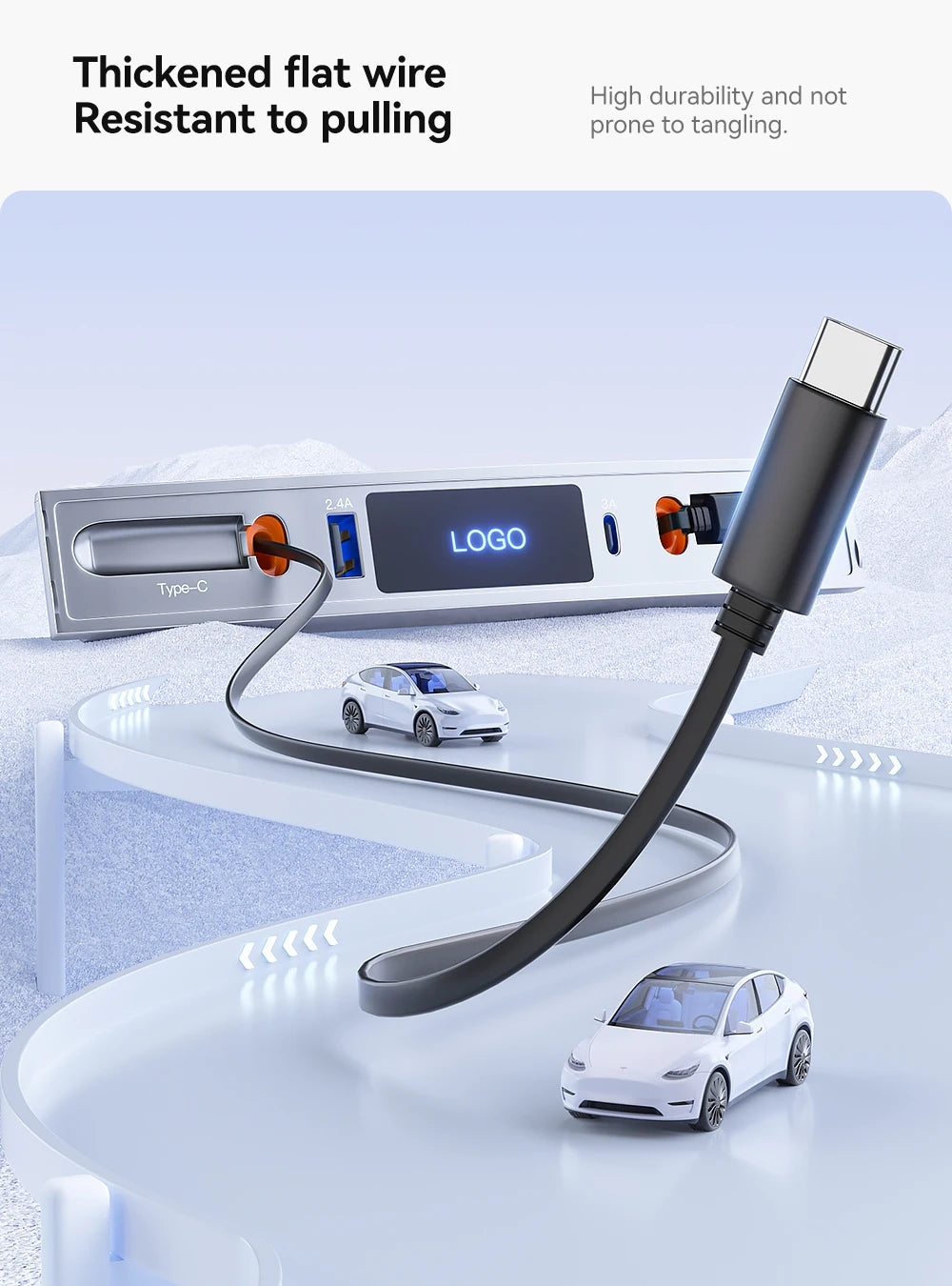 YZ 27W Quick Charger & USB Hub for Tesla Model 3/Y 2023 — Intelligent Car Docking Station & Adapter