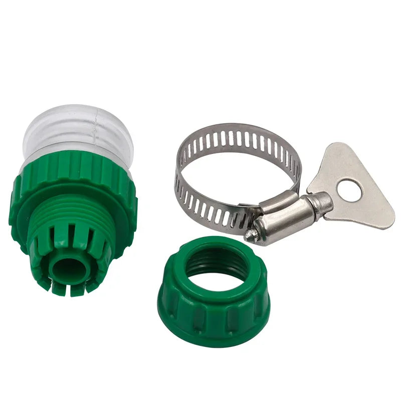 Universal Water Faucet Hose Adapter - Quick-Connect Plastic Tap Fitting for Car Washing and Garden Irrigation