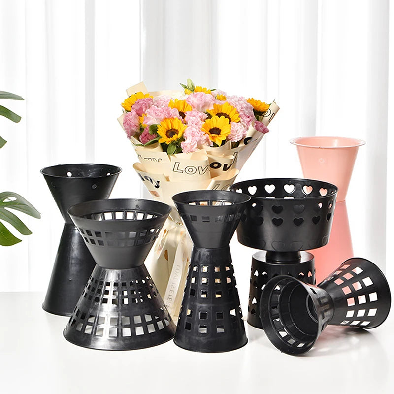Plastic Flower Packaging Liner – Plant Stand & Fixed Bouquet Base for Floral Crafts and Supplies