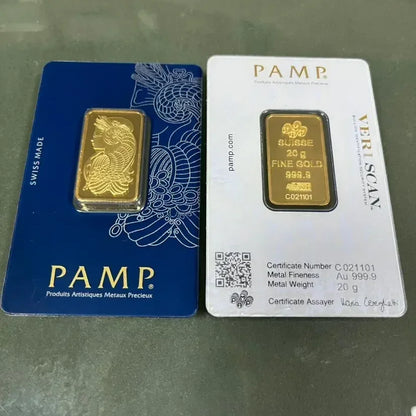 24K Gold Plated Copper Bar – 1g-100g Sealed Bullion Ingot, Non-Magnetic Golden Craft Gift