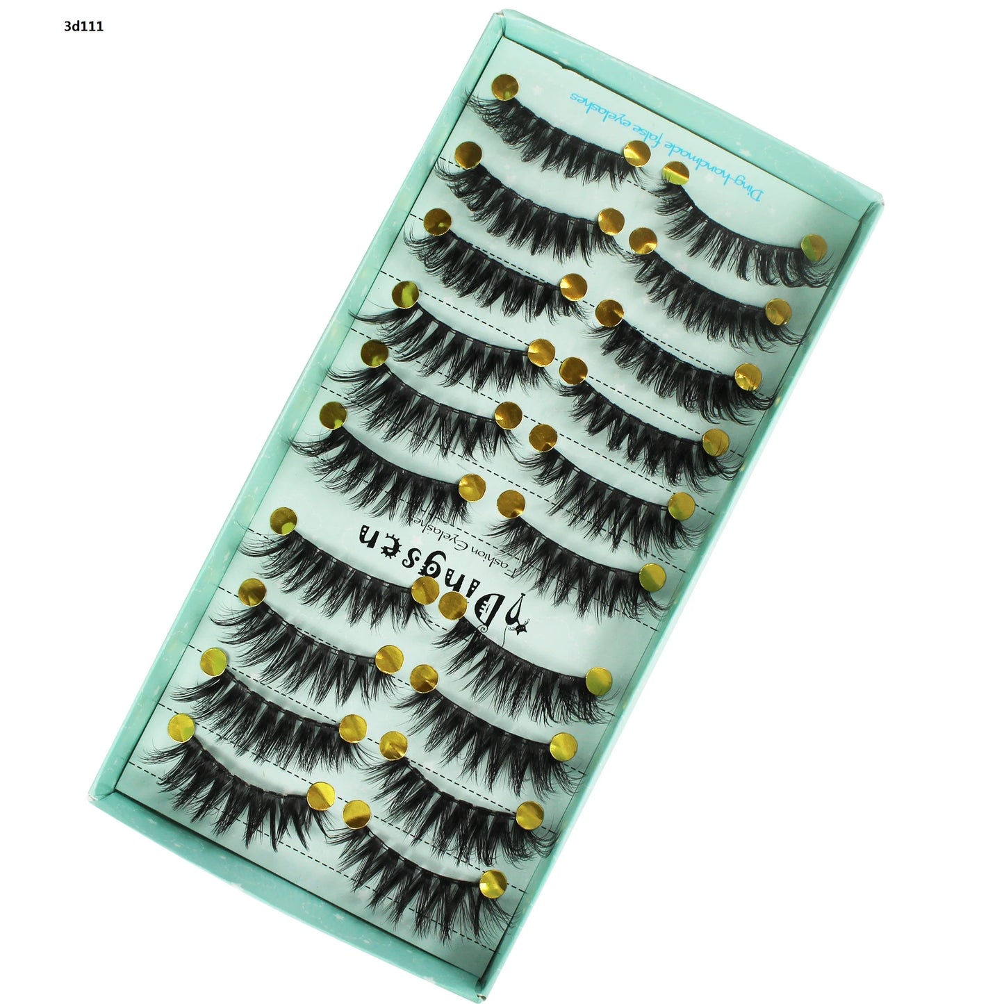 DINGSEN 10 Pairs Handmade Eyelash Fans – Individual False Lashes for Beauty & Makeup, Factory Price