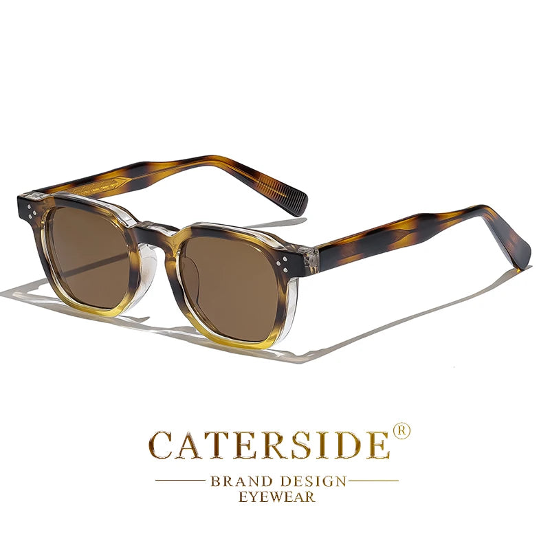 CATERSIDE Small Frame Square Sunglasses - Fashion Unisex Eyewear for Travel, Parties & Business