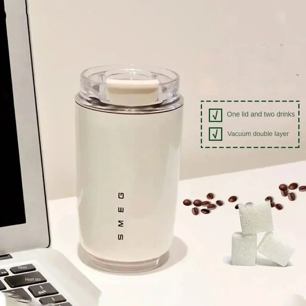 320ML Stainless Steel SMEG Insulated Water Bottle - Thermos Drinking Bottle, Coffee Cup, and Travel Mug