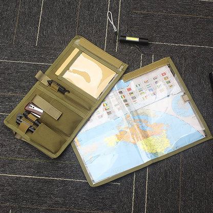 Tactical Map Storage Bag – Foldable Sundries Pouch, EDC Utility Tool Pocket with Hook & Loop, Outdoor Hiking, Camping, Hunting Accessories