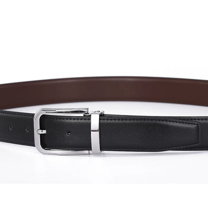 Men’s Pin Buckle Cowskin Leather Belt – High-Quality Designer Waist Strap, Luxury Fashion Accessory