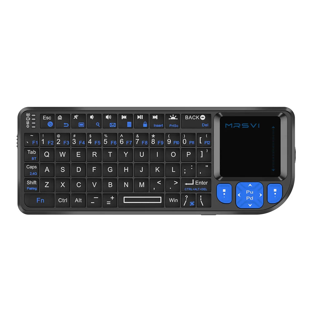MRSVI A8 Plus Mini Wireless Keyboard - Backlit 2.4GHz & Bluetooth 5.0 Touchpad Keyboard for Android TV, Mac, Laptop & Windows
