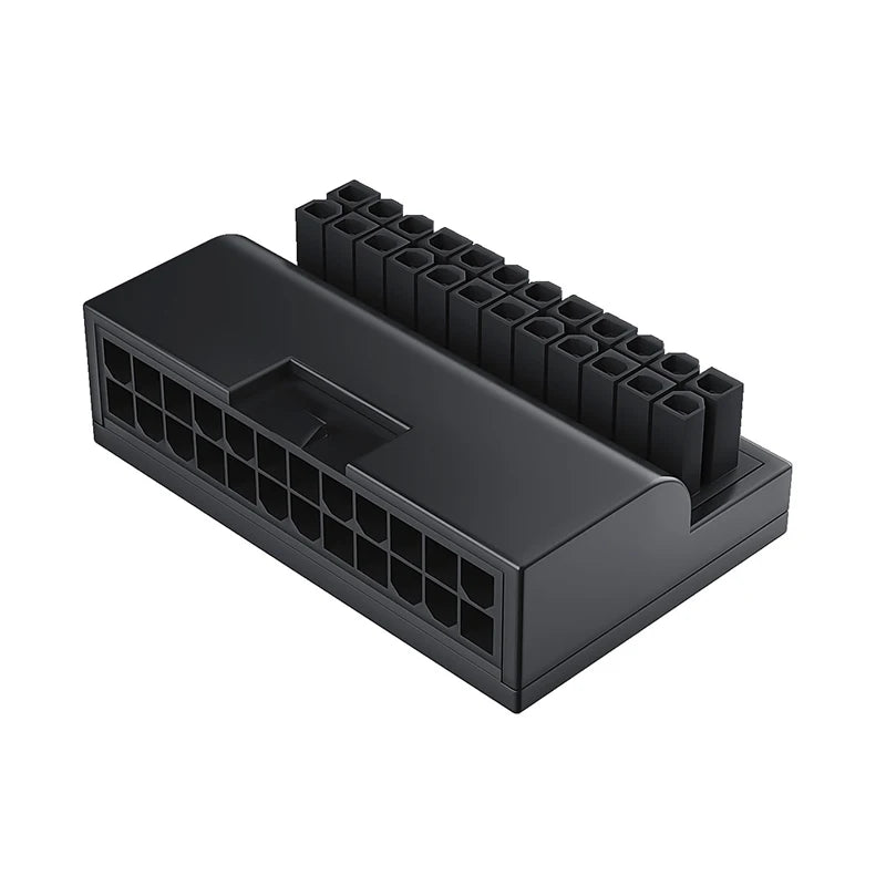 TEUCER 24-Pin ATX Power Adapter - 90° Motherboard Power Connector Extension Cable
