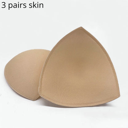 3 Pairs Removable Push-Up Bra Pads – Foam Inserts for Sports Bras, Bikinis & Underwear