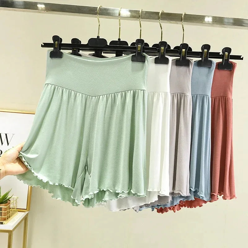 Women's Modal Sleep Shorts - Loose Wide-Leg Casual Summer Homewear