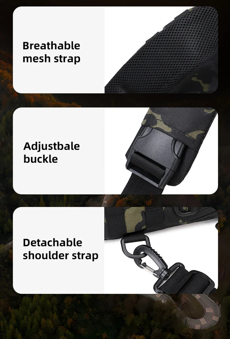 Men’s Tactical Camping Chest Bag – Outdoor MOLLE Sling Shoulder Pack for Hiking, Cycling, Fishing & Climbing