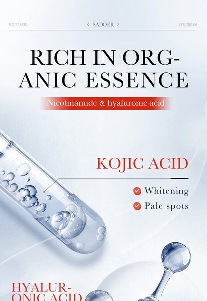 SADOER Kojic Acid Retinol Eye Cream – Anti-Dark Circles, Eye Bag Removal, Moisturizing & Firming Skincare