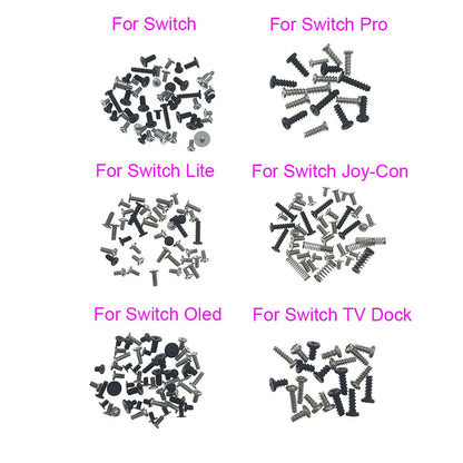 Switch NS Lite/OLED/Pro Console Housing Screw Set – Full Replacement Mount Kit