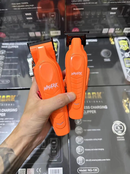 WMARK Hair Clipper Set NG-139+NG-339 — Electric Clippers with Charging Base for Salon