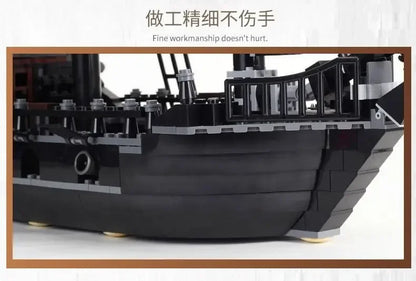 Pirates Black Pearl Ship Building Blocks – 1:1 Caribbean Adventure Boat Model Toy for Kids & Adults