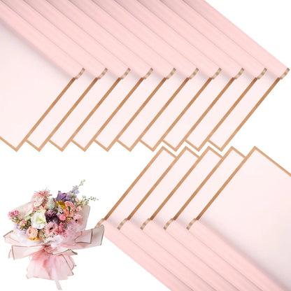 20 Sheets Matte Black Flower Wrapping Paper with Gold Edges – Waterproof Gift Wrap for DIY Wedding & Birthday Presents