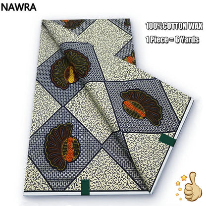 100% Cotton African Wax Print Fabric - High Quality Original Real Wax Ankara Batik Pagne Nigeria Style Sewing Fabric