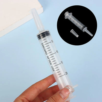 Reusable Plastic Measuring Syringe - 20ml and 60ml Needle-Free Liquid Dispenser for Hydroponics, Oils, Nutrients, and Pet Feeding