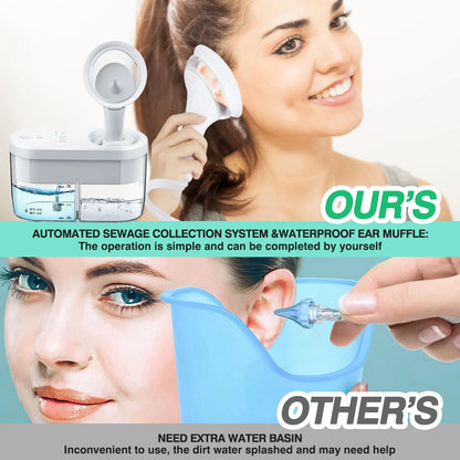 Electric Ear Wax Removal Irrigation System – Safe Ear Cleaner & Ear Washing Kit for Deep Ear Cleaning & Wax Removal Tool