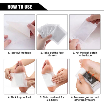 10PCS Herbal Detox Foot Patches – Stress Relief & Deep Sleep Aid | Natural Foot Care & Body Cleanse