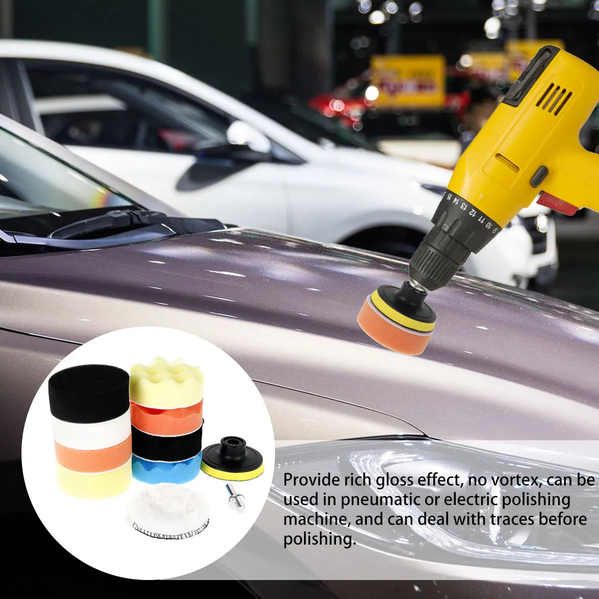 Handheld Wireless Car Polisher | Polishing & Waxing Machine Power Tool for Car Body Cleaning & Repair