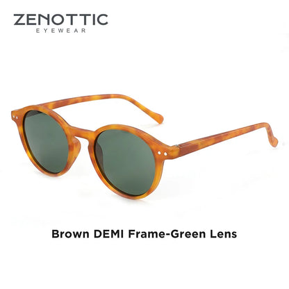 ZENOTTIC Retro Circular Polarized Sunglasses (S Size) – Vintage Small Round UV400 Goggles for Men & Women