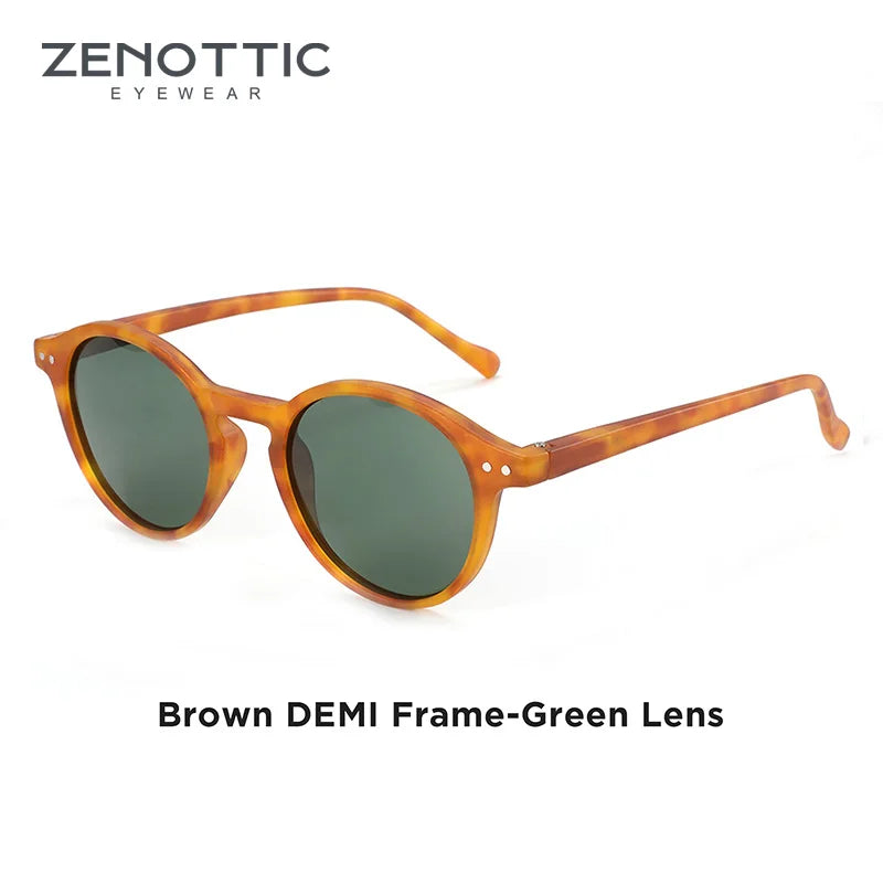 ZENOTTIC Retro Small Round Polarized Sunglasses – Vintage UV400 Shades for Men & Women