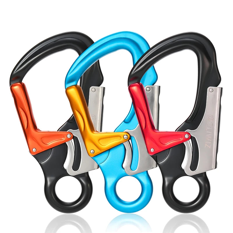 7075 Aviation Aluminum 35KN Safety Lock Carabiner - Heavy Duty Auto-Locking Climbing & Outdoor Gear Clip