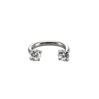 Stainless Steel Crystal Hoop Piercing – Nose, Ear, Belly Ring for Women & Men, Cartilage Helix Daith Jewelry